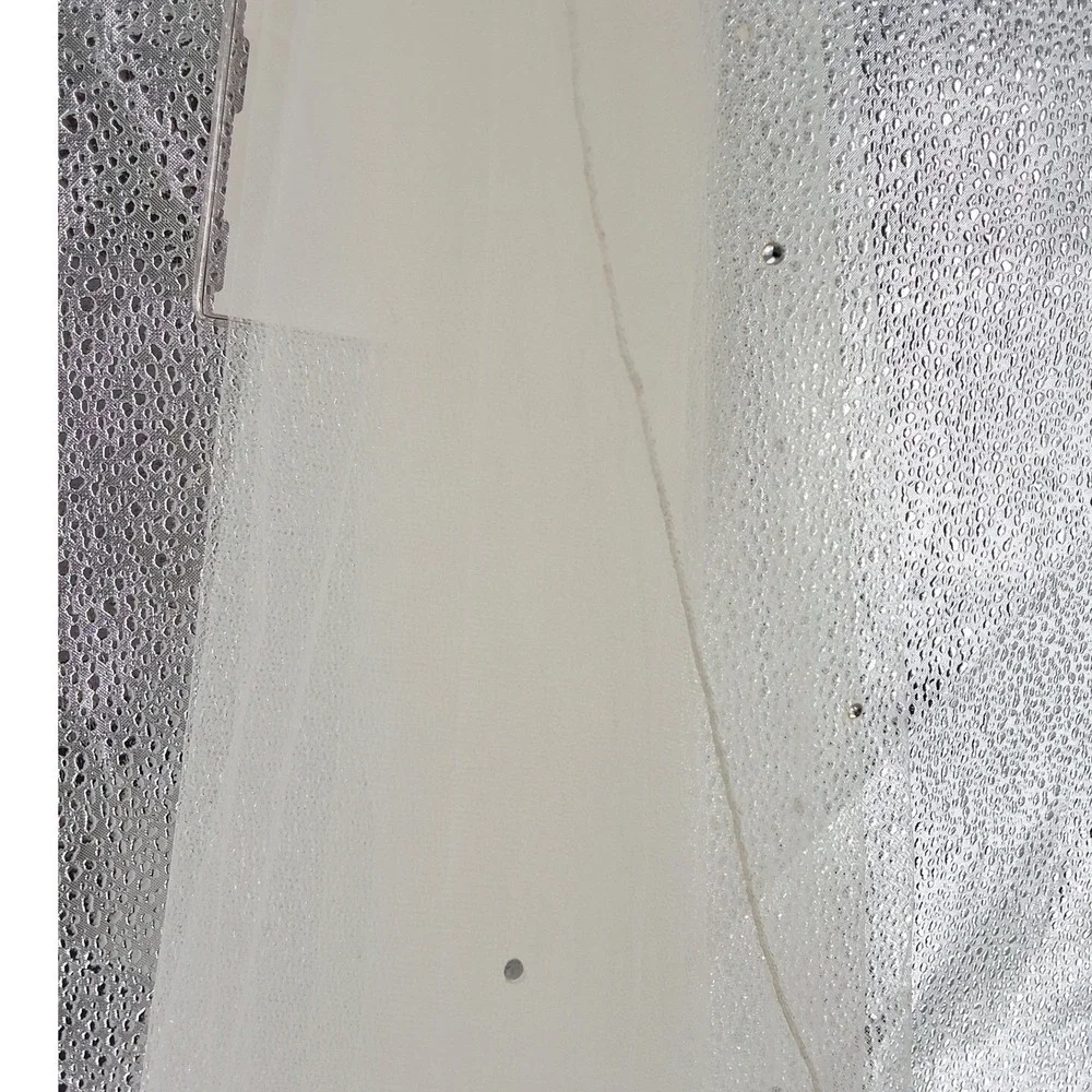 NWT Cathedral Wedding Veil Crystal Rhinestone‎ Ivory